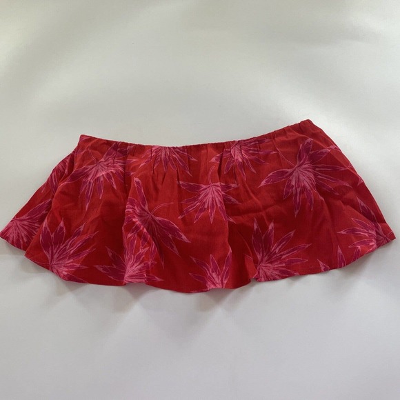 Dee Elly 2 Piece Pants and Cropped Top Outfit Hawaiian Print Red Women's Large - Picture 8 of 11